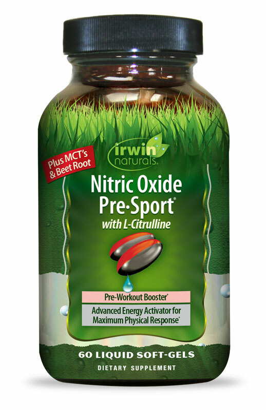 Irwin Naturals Nitric Oxide Pre Sport wih L-Citrulline, 60 Liquid Softgels