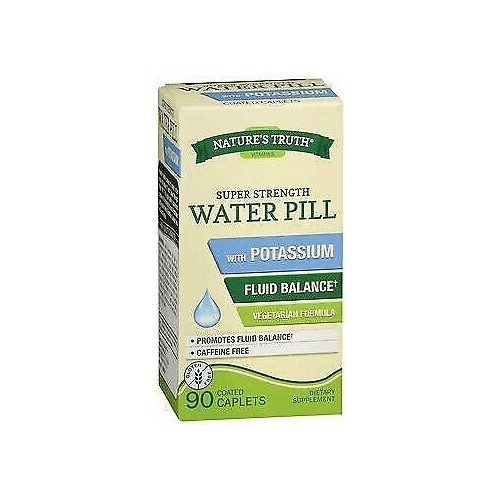 Natures Truth Water Pill with Potassium Tablets Super Strength 90 ct Pack of 6