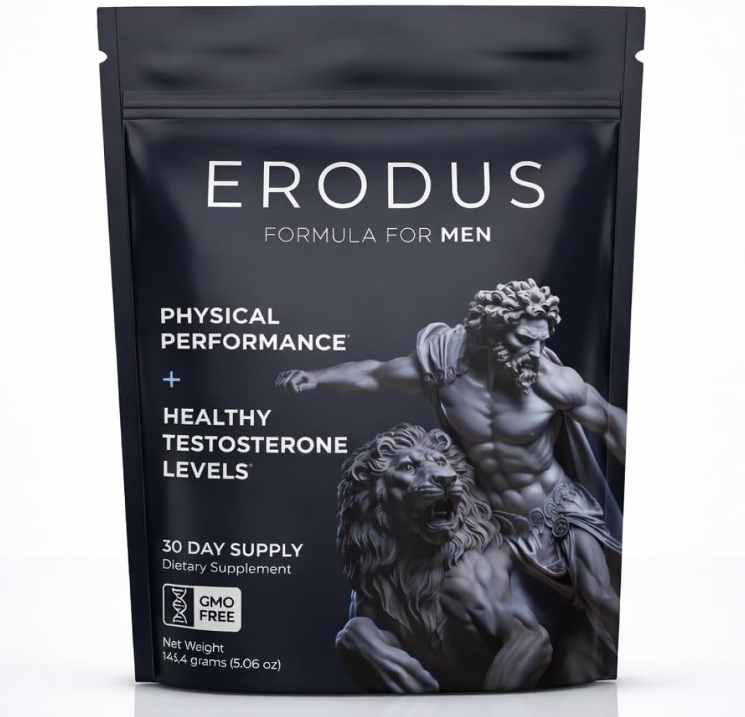 ERODUS Men Herbal Supplement Powder Ashwagandha Energy Vitality Support