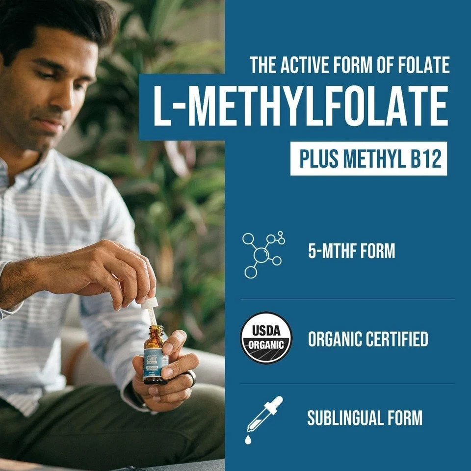 L-Methylfolate 5|MTHF Plus Methyl B12 dosage 15 Active Formula B9 US