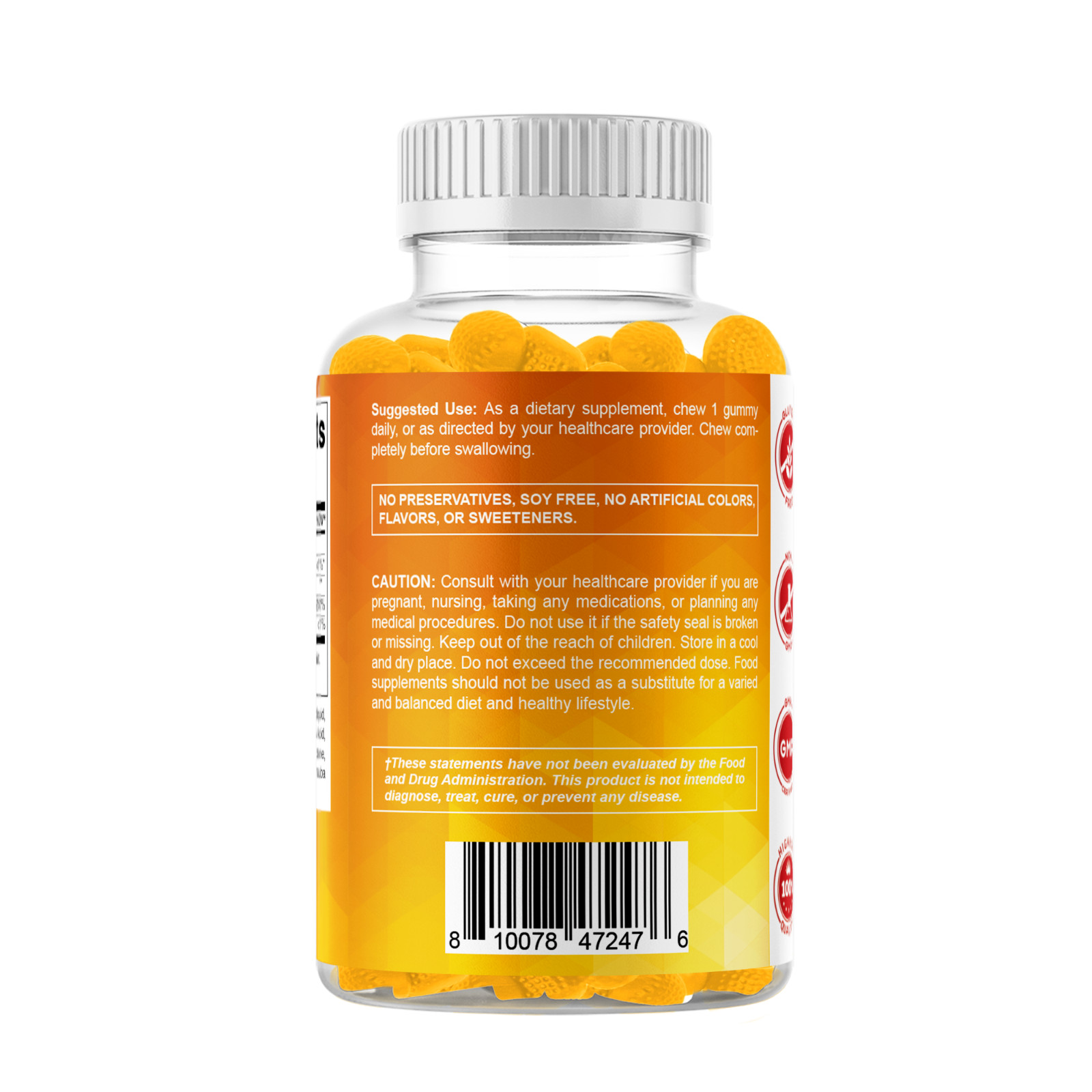 Vitamatic Sugar Free Vitamin D3 (10,000 IU) – 120 Pectin Based Gummies.