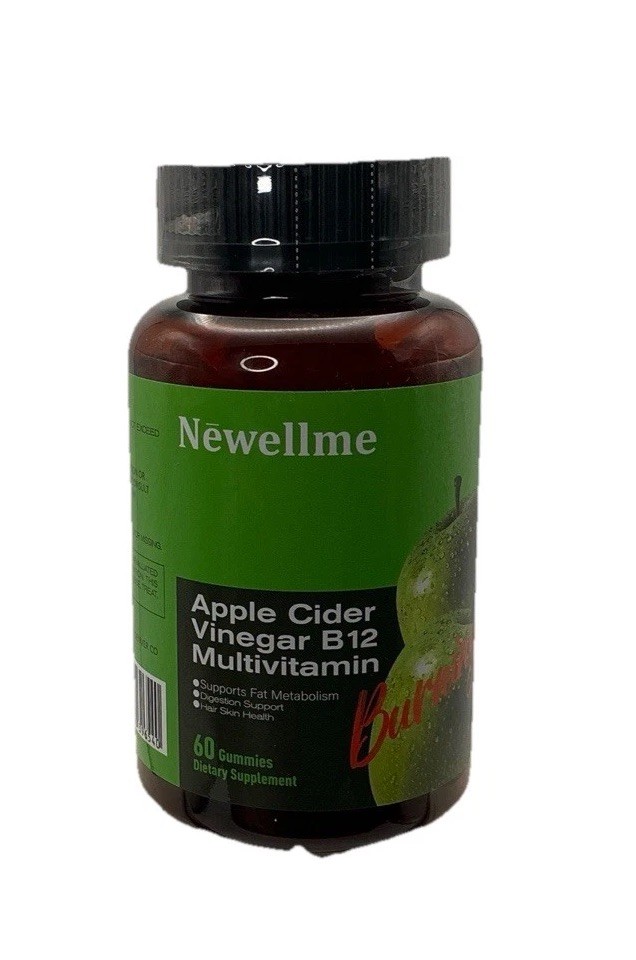 NEWELLME ACV Gummies with the Mother & B12 – Sugar-Free, 60