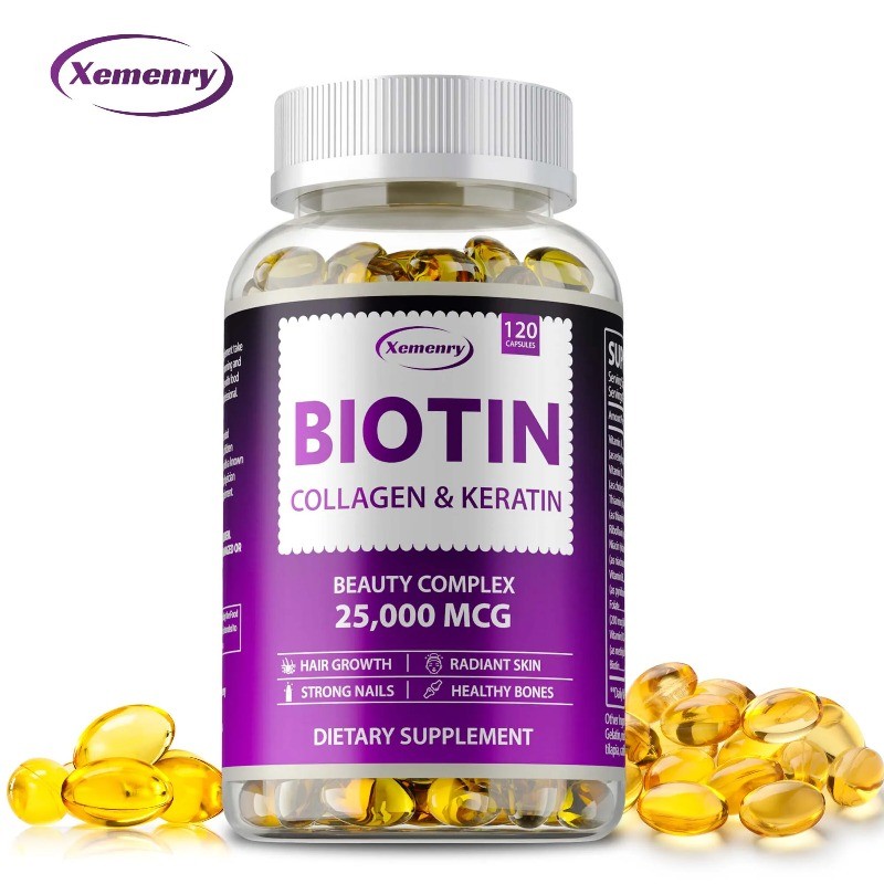 Biotin Collagen and Keratin 120pcs,Supports Hair, Skin and Nails Health,Vitality