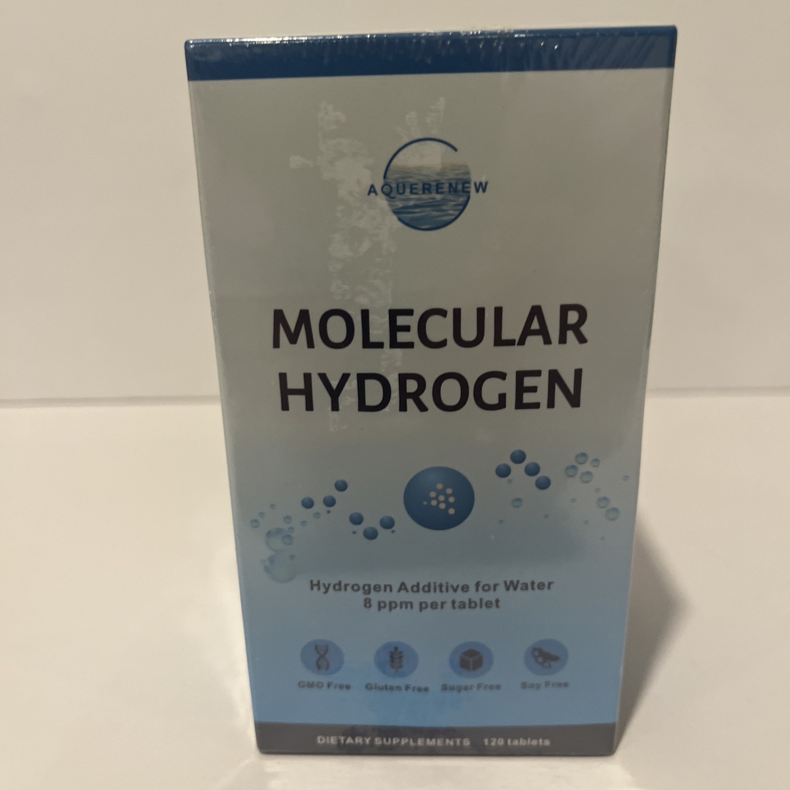Molecular Hydrogen Tablets 8 PPM Hydrogen 120 Tablets -BRAND NEW, SEALED!