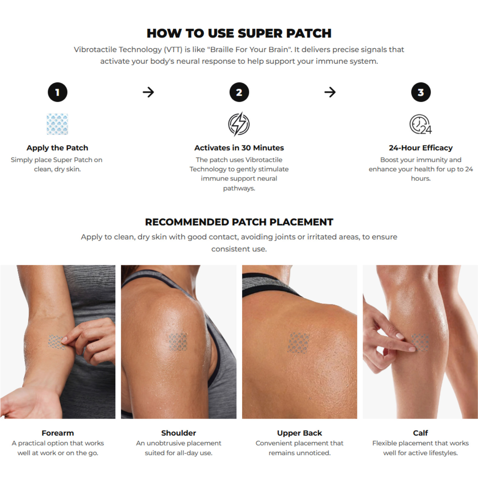 Super Patch DEFEND Immune Support Patch Drug-Free Daily Wellness 5 Patches