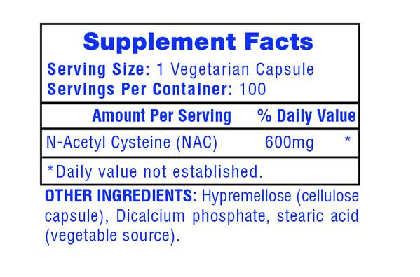3X Bottles N-ACETYL-L-CYSTEINE 600 mg 300 Capsules NAC Hi Tech nonGMO USA 🇺🇸