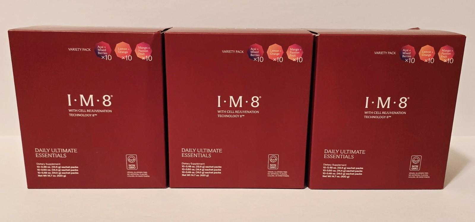 IM8 Daily Ultimate Essentials Supplement Stick Packs 30 per Box – 90 Total Packs