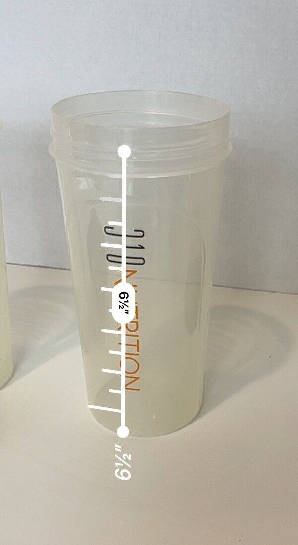 310 Nutrition Shaker Blender Cup Lot of 2 25oz ea Clear Orange Black