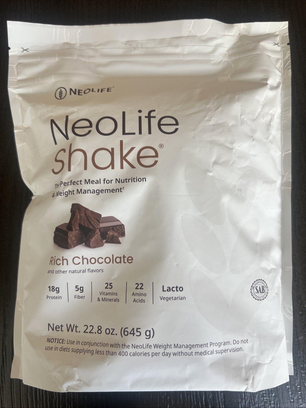 NeoLife Shake RICH CHOCOLATE 15 Servings – New/Sealed! Exp 9/2026
