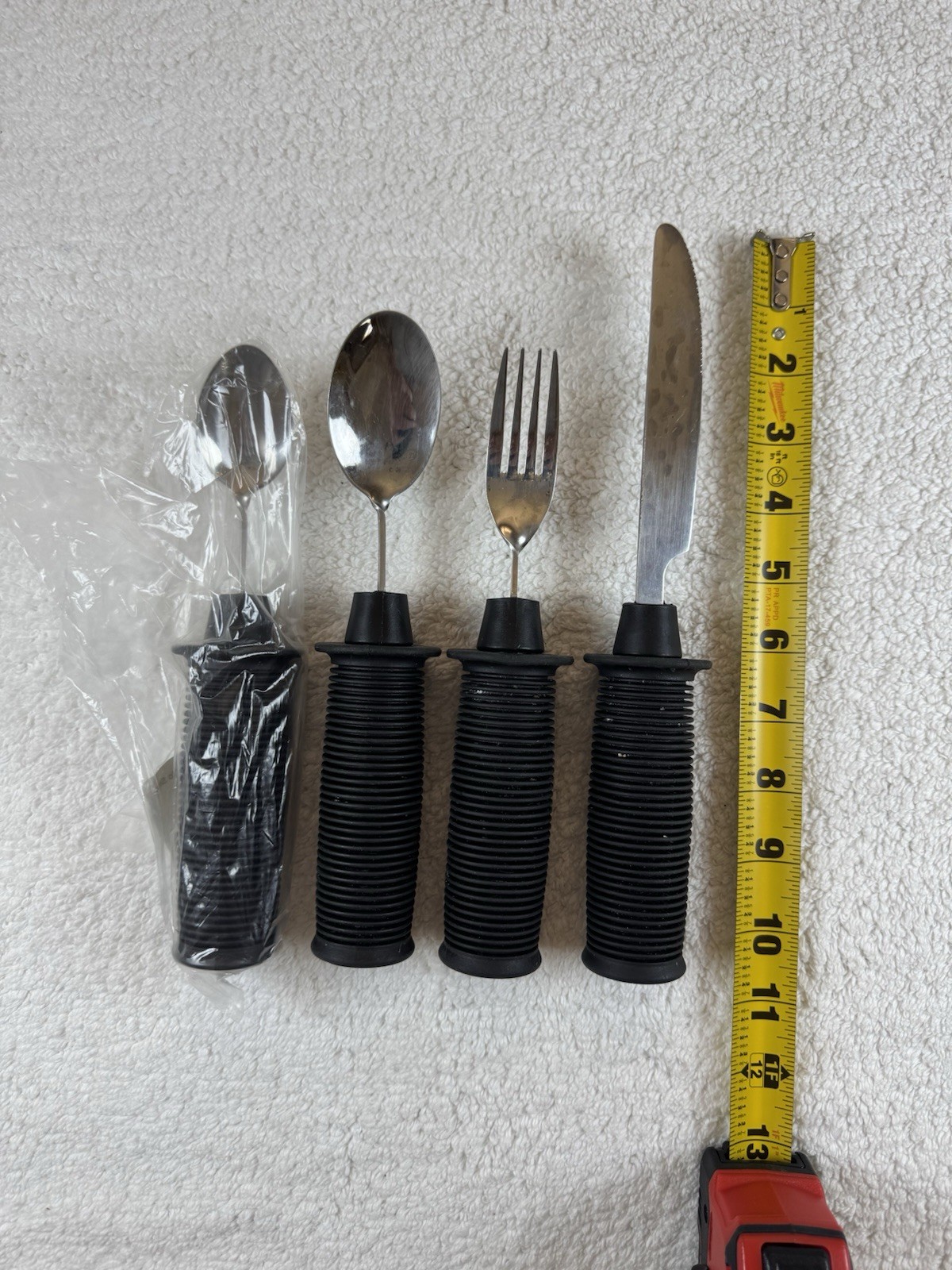 NEW Performance Health Sure Hand Weighted Bendable Flatware Open Box Set Of 4