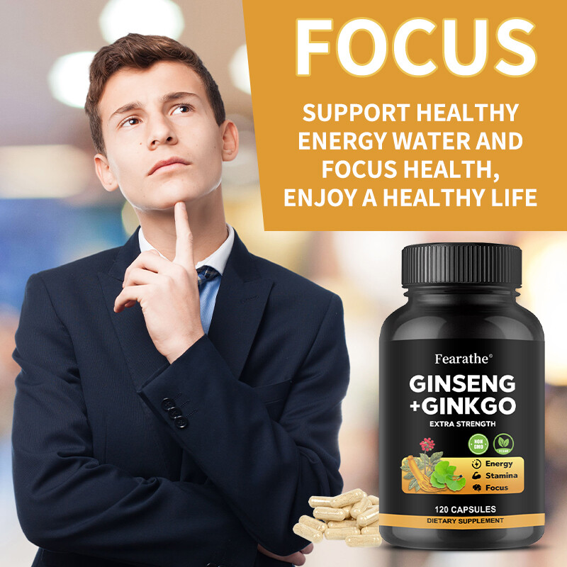 Korean Ginseng + Ginkgo Biloba Extract – Supports Energy And Endurance, Focus