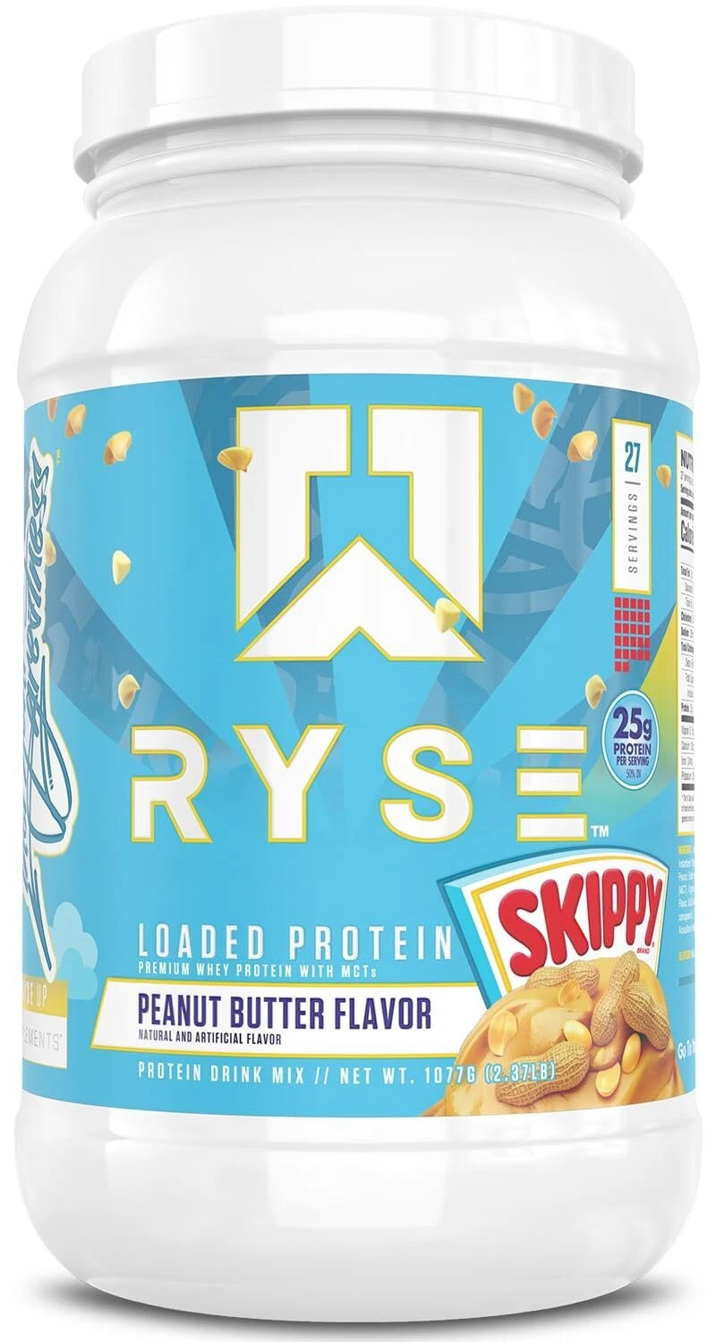 RYSE Loaded Protein Powder – Skippy Peanut Butter 25g Whey Protein Isolate 2.4Lb