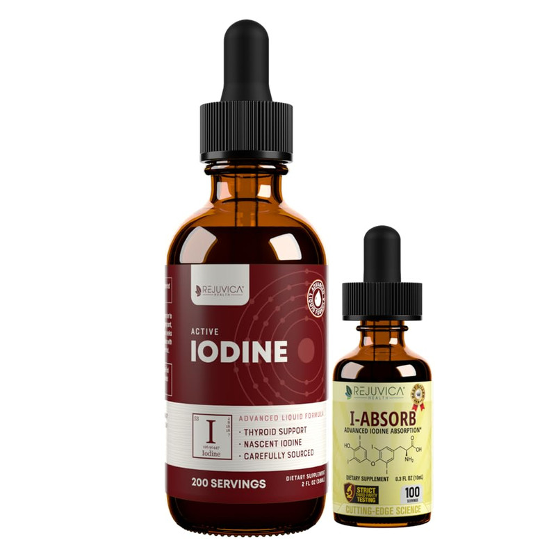 Rejuvica Health Active Iodine Iabsorb – Nascent Iodine Drops – Liquid Delivery
