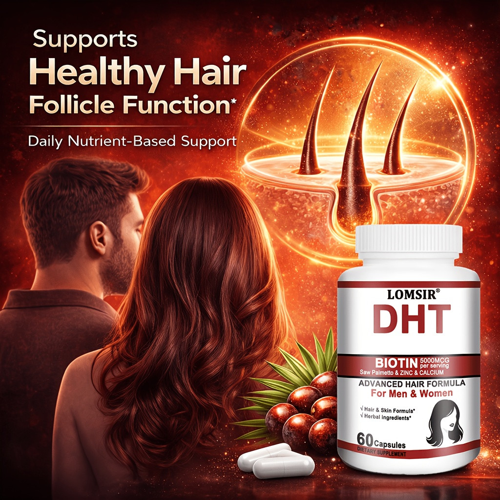 DHT Blocker Supplement – 5000mcg Biotin Advanced Hair Vitamin – 60 Capsules