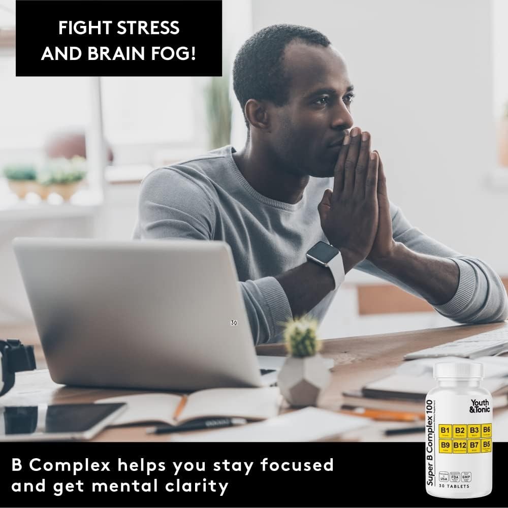 High Potency Super B Complex with Choline & Inositol for Mental Clarity