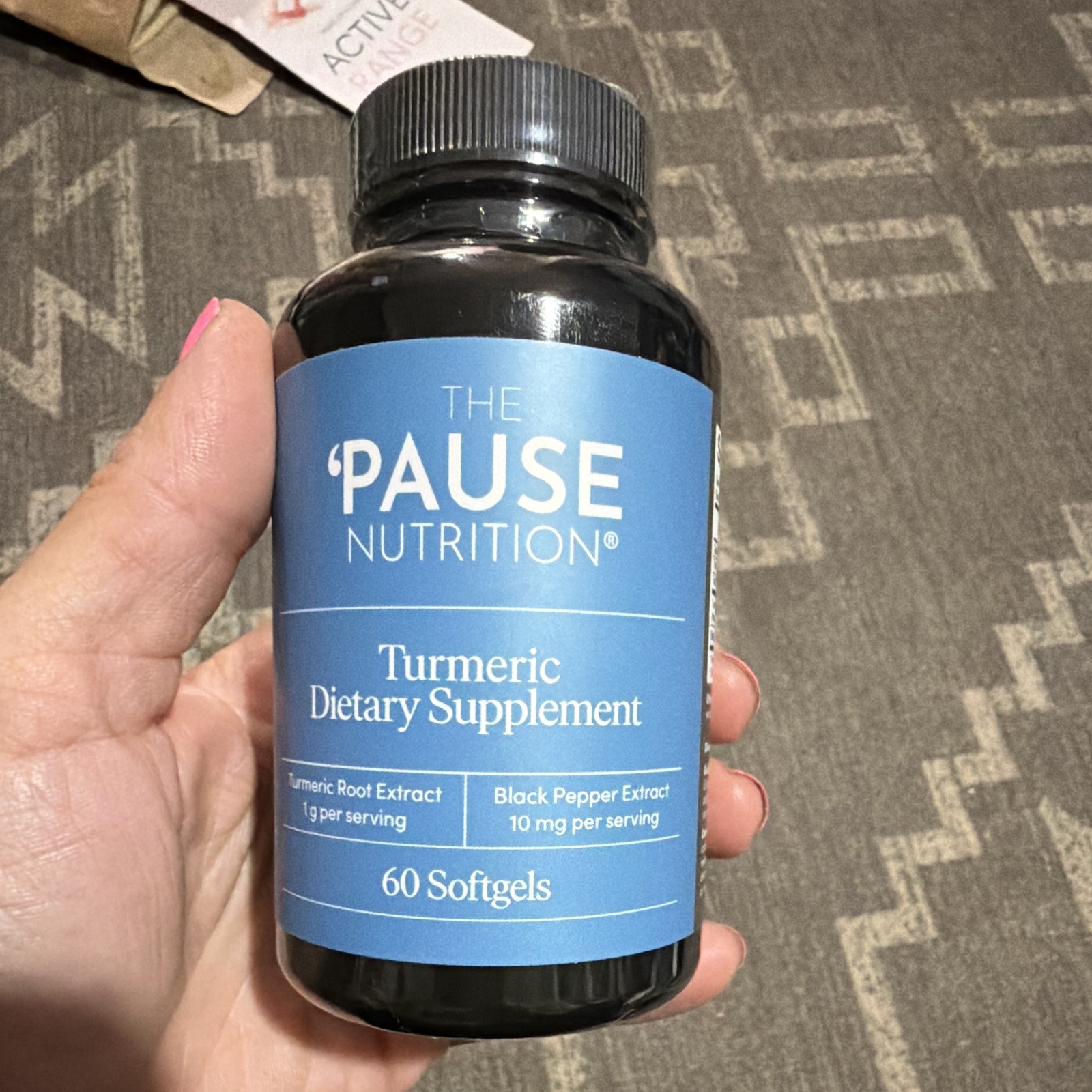 The ‘Pause Nutrition Turmeric + Black Pepper 60 Softgels Exp 03/2027