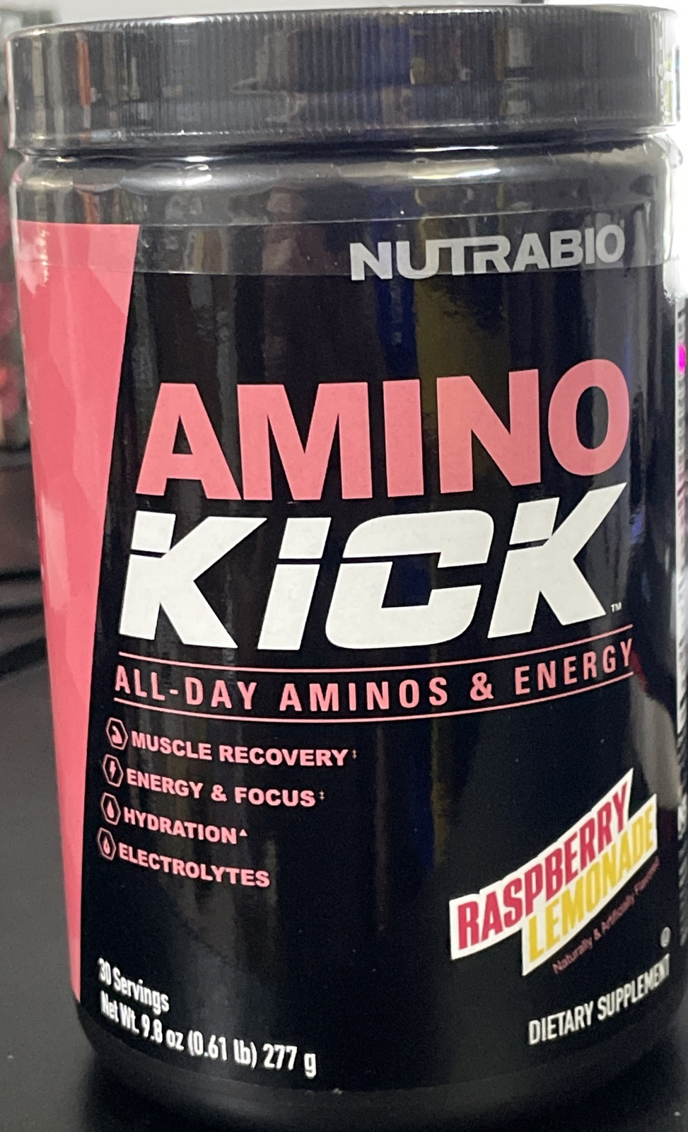 Nutrabio Nutrition Essential Amino Energy Raspberry 30 Servings 9.8oz
