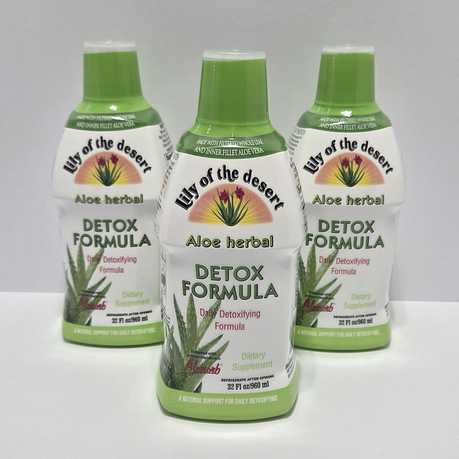 Lily of the Desert Aloe Herbal Detox Formula 32 fl. oz Each (Pack of 3)