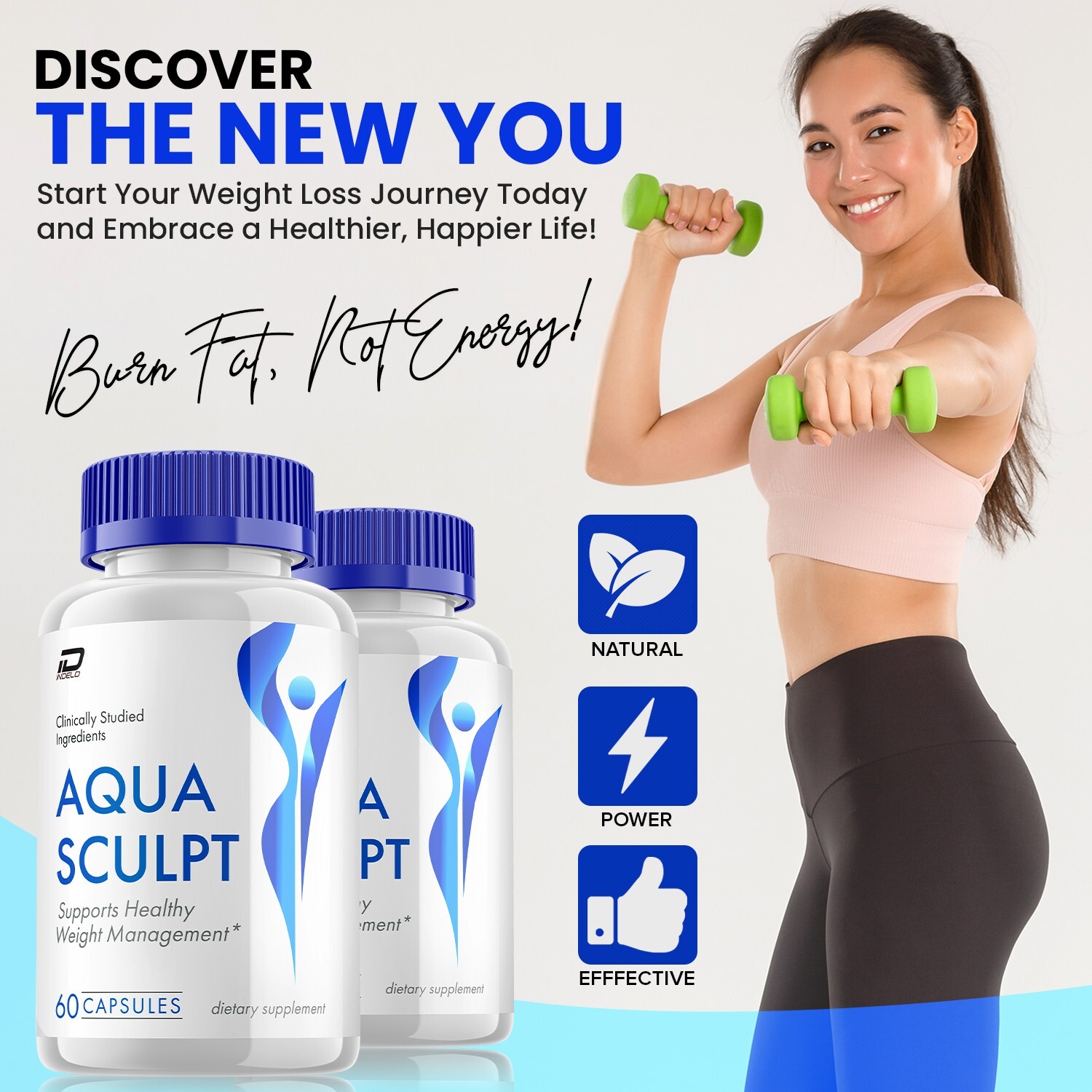 (2 Pack) Aqua Sculpt Keto Capsules – AquaSculpt Keto Pills All-Natural, 800MG