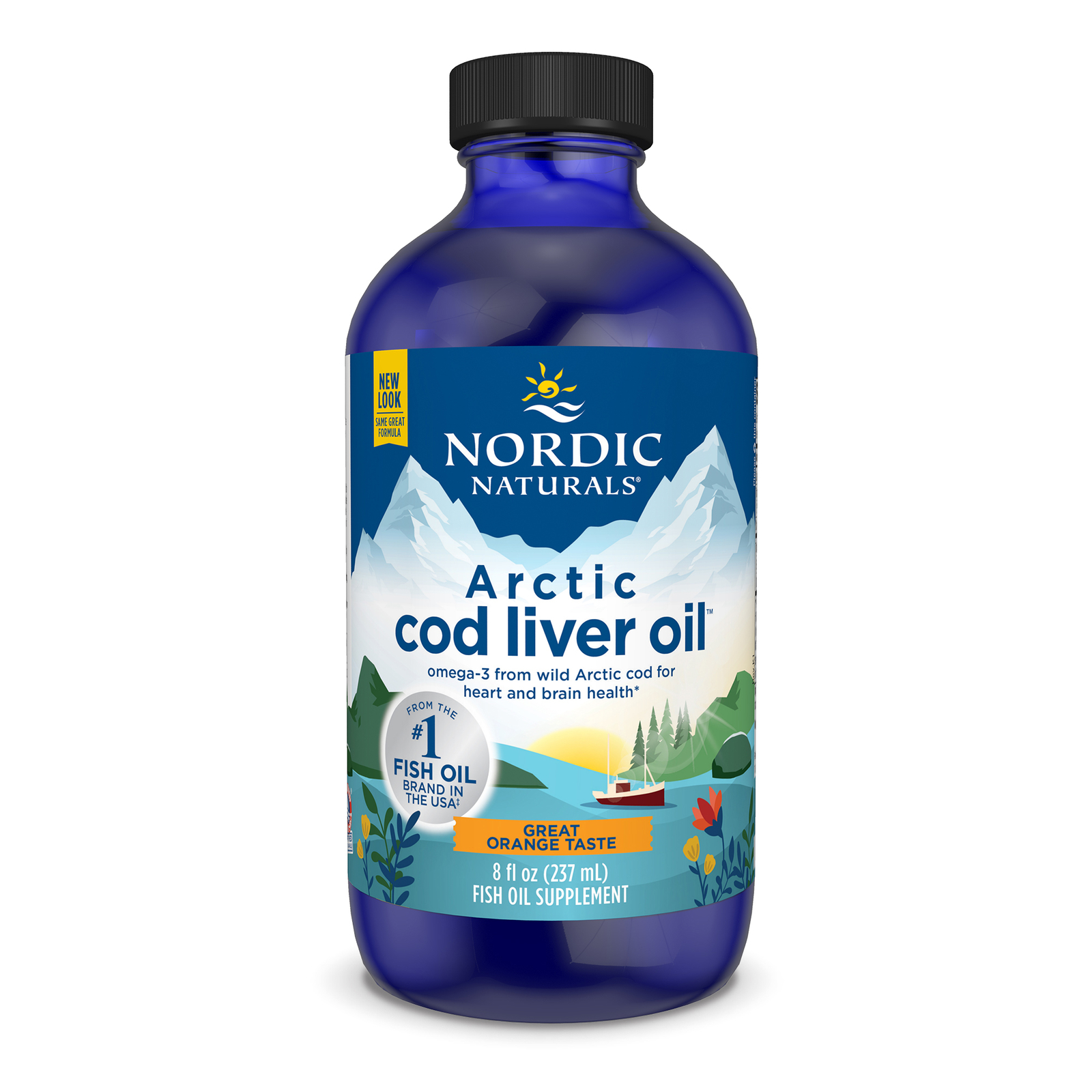Nordic Naturals Arctic CLO – 100% Wild Cod Liver Oil, Orange Flavor, 8 Oz