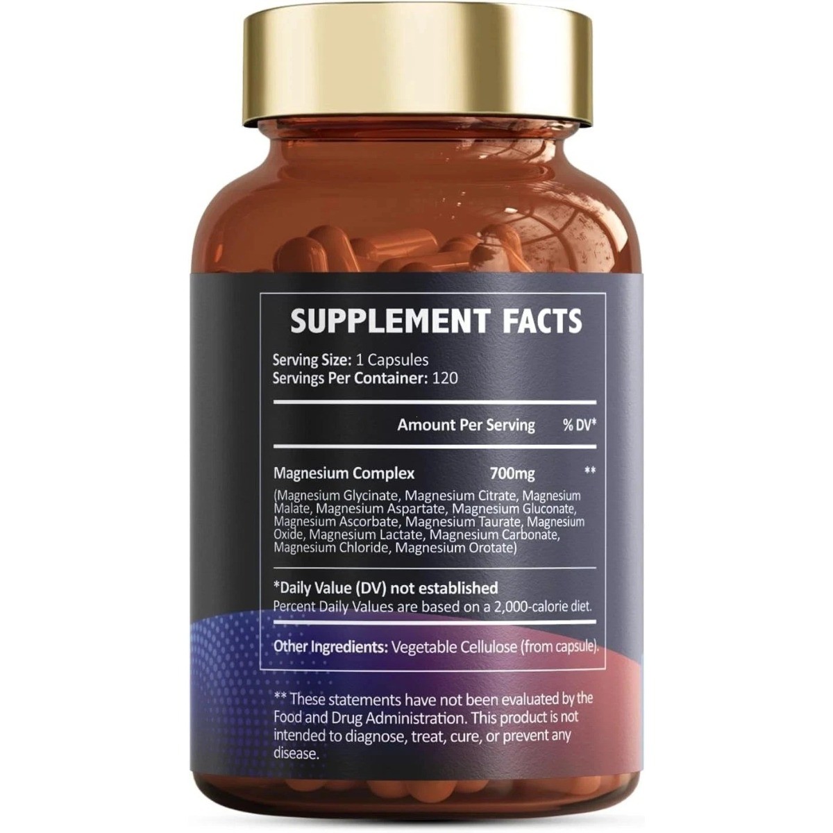 High Absorption 12-in-1 Magnesium Capsules,Support Deep Sleep& Muscle Relaxation