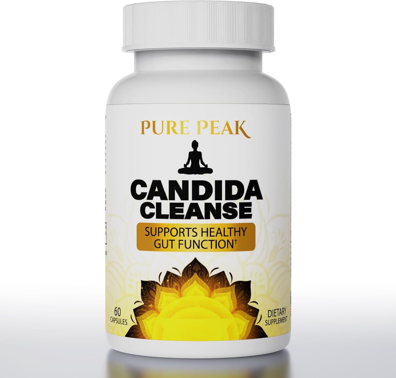 Pure Peak Candida Cleanse – Gut & Colon Support (60 Capsules) – for Men & Women