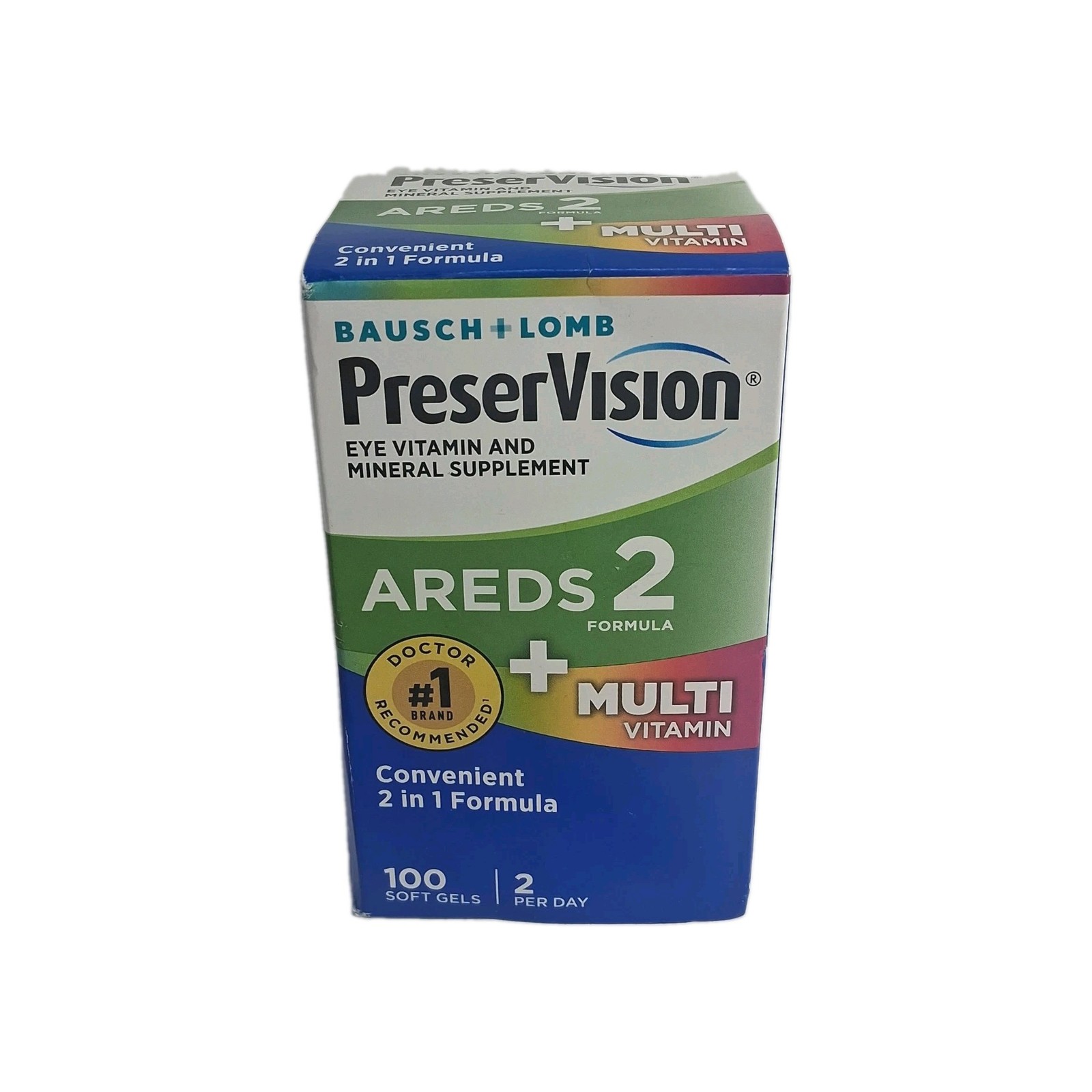 AREDS 2 + Multivitamin Formula for Eye Health – 100 Softgels Exp.04/2026