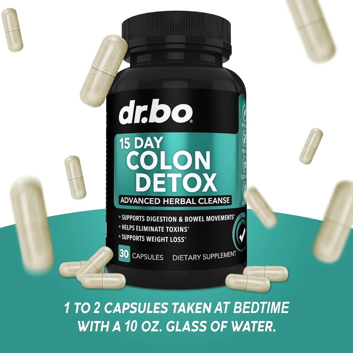 Colon Cleanser Detox for Weight Flush – 15 Day Intestinal Cleanse Pills & Pro…