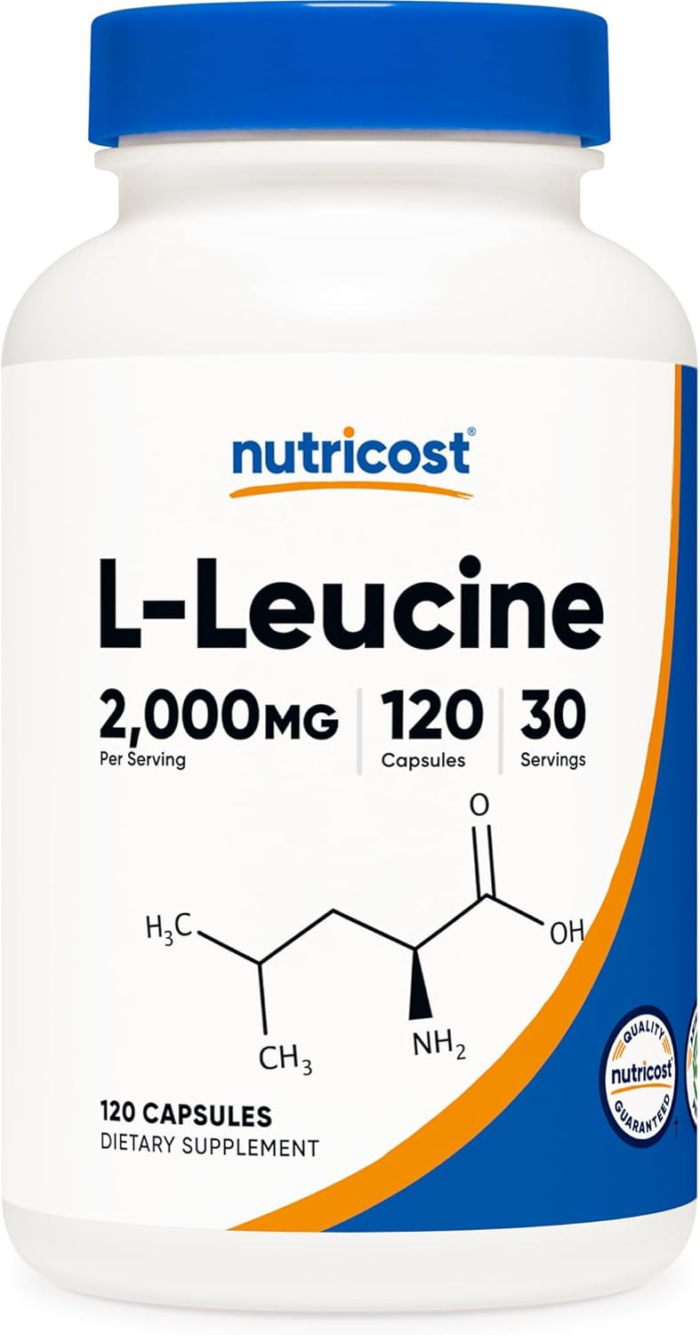 Nutricost L-Leucine 2,000mg, 120 Vegetarian Capsules, Non-GMO, Gluten Free,…