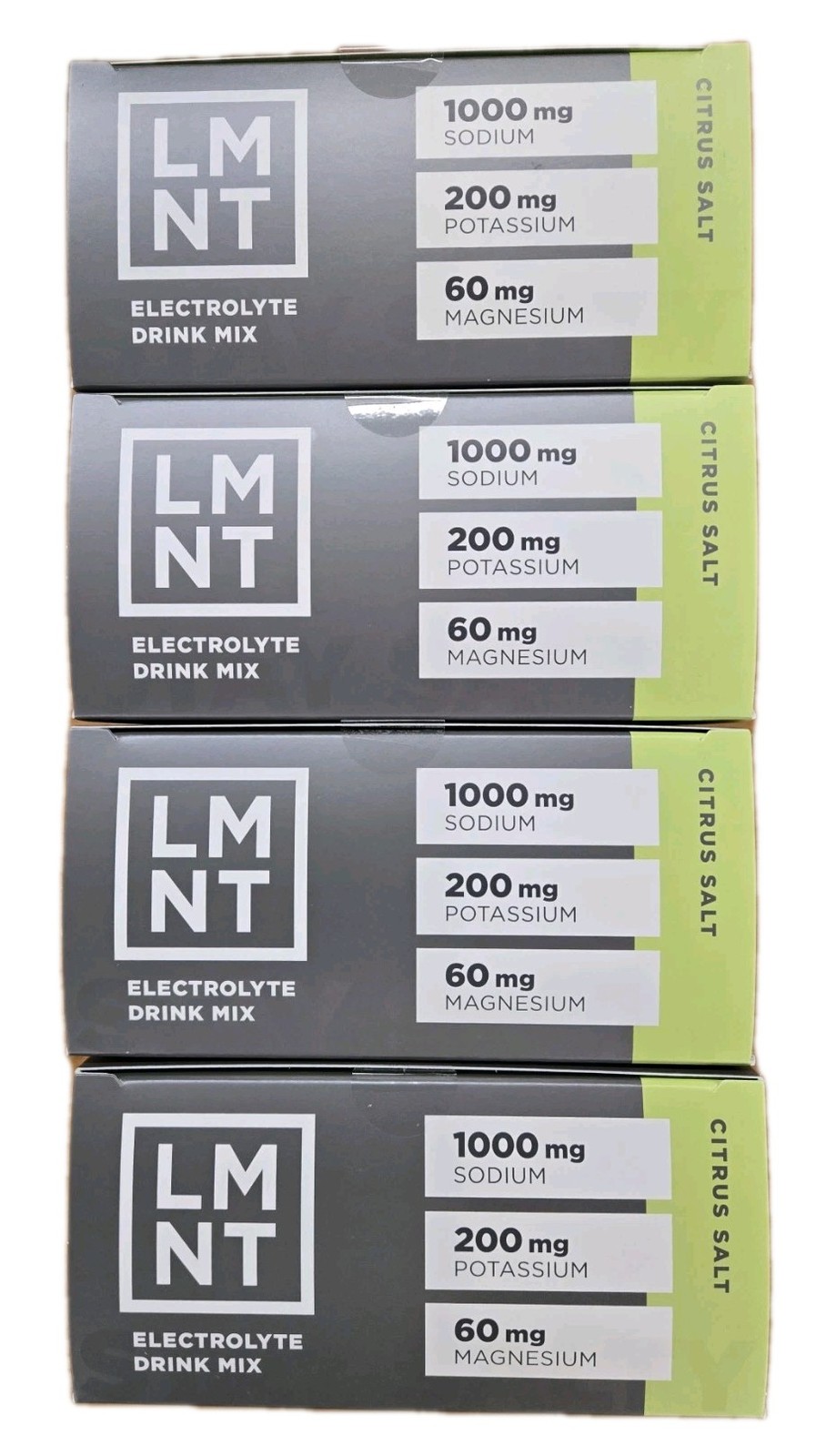 LMNT Keto Electrolyte Drink Mix -Zero Sugar– 4 Boxes Citrus Salt 120 Packs