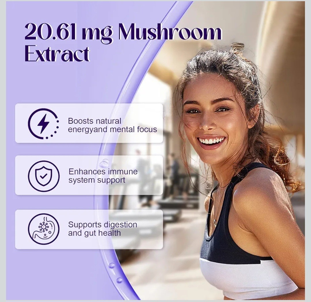 L-Ergothioneine, 11-in-1 Mushroom Supplement With Antioxidants 30 Caps