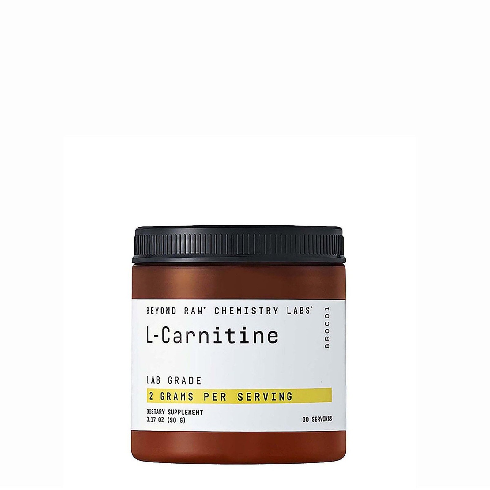 BEYOND RAW Chemistry Labs L-Carnitine Powder, Fuels 3.17 Ounce (Pack of 1)