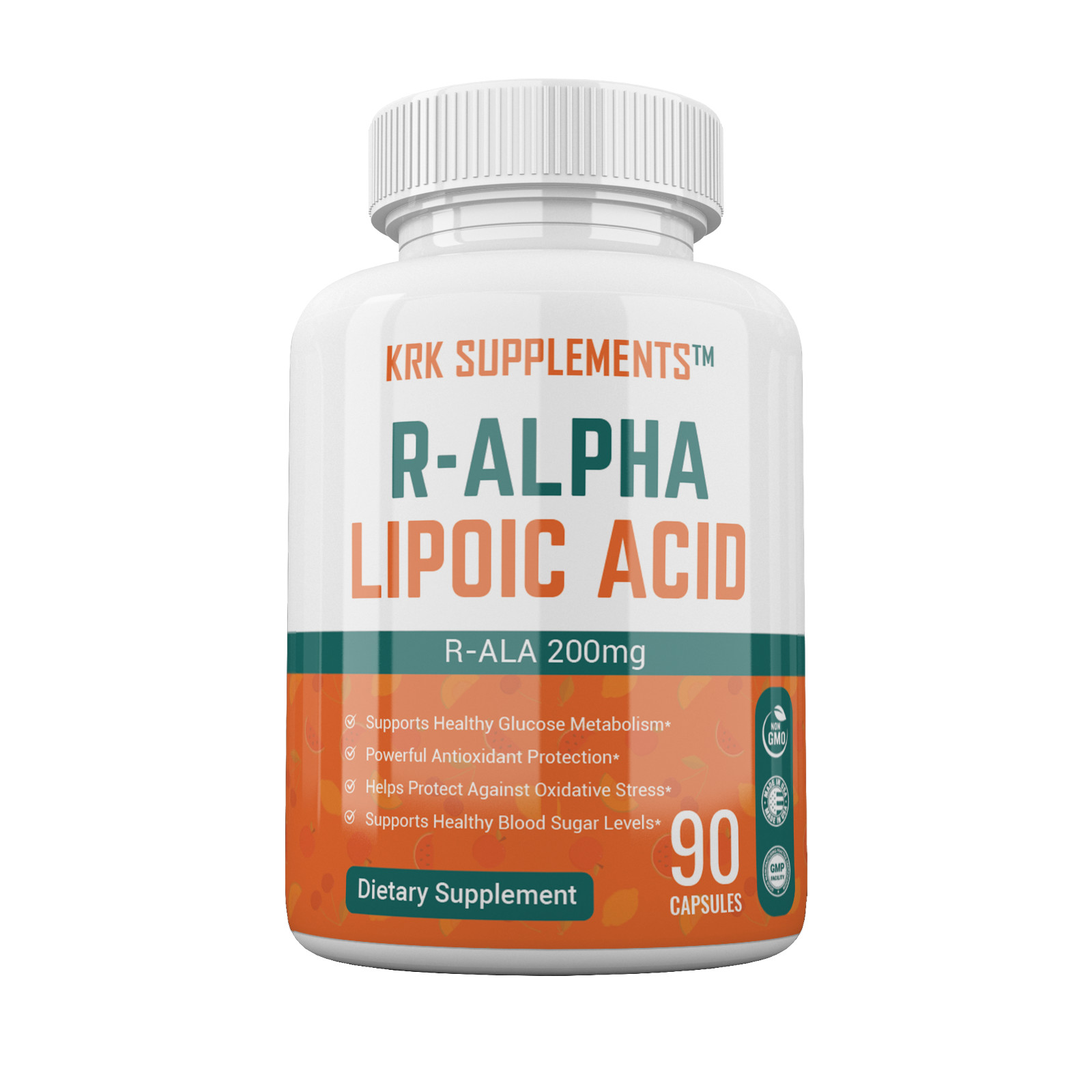 1 Bottle R-ALA R-Alpha Lipoic Acid 200mg Antioxidant Blood Sugar Formula Glucose