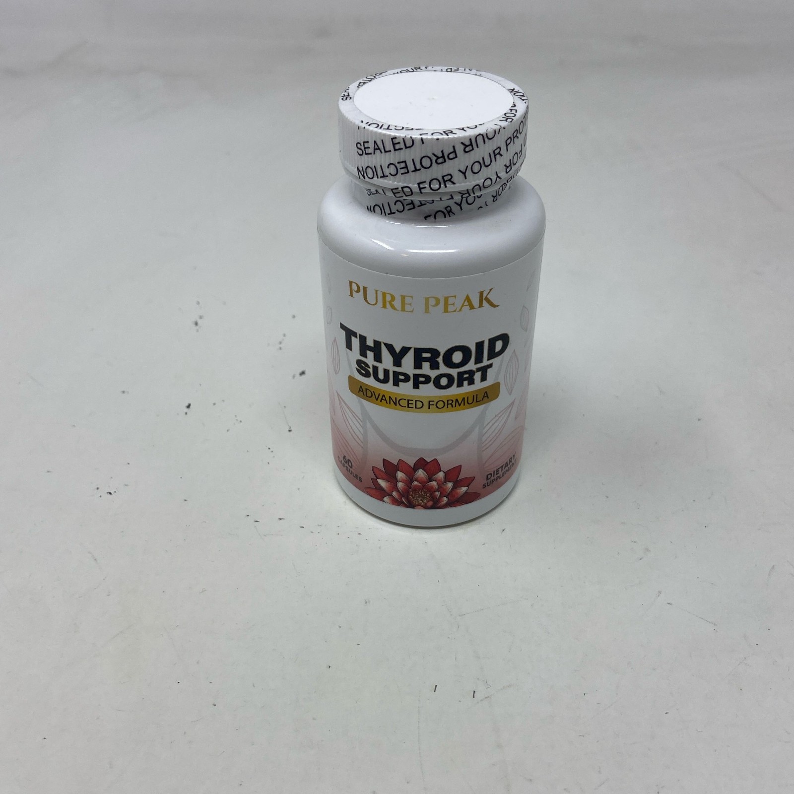 Pure Peak Thyroid Support 60 Capsules – White Bottle