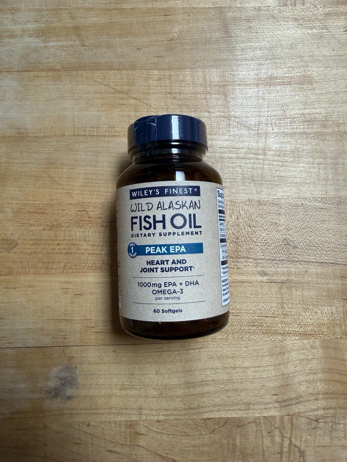 Wiley’s Finest Wild Alaskan Fish Oil Peak EPA -NEW- Exp 10/2027