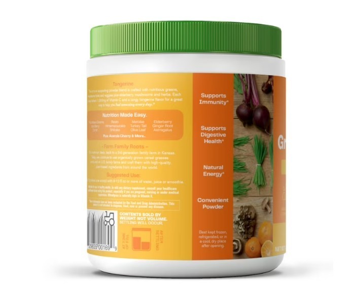 Amazing Grass Greens Blend Immunity Tangerine Powder 30 Servings 7.4 oz