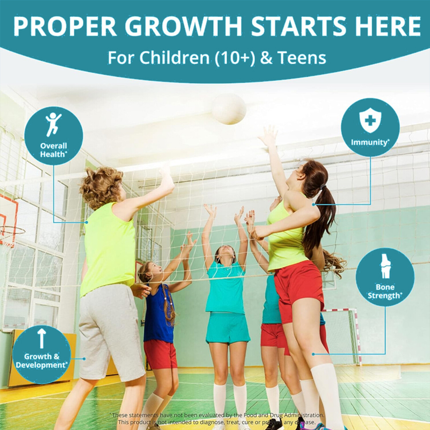 Height Growth – with Calcium and Vitamin D – Promotes Bone Growth Development