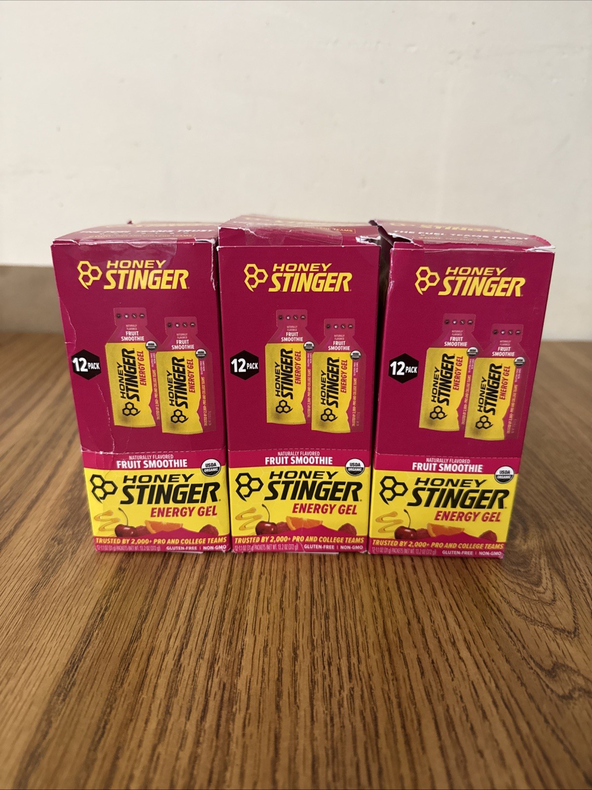 Honey Stinger Energy Gel Fruit Smoothie Flavor (36 Pack) Exp 02/27