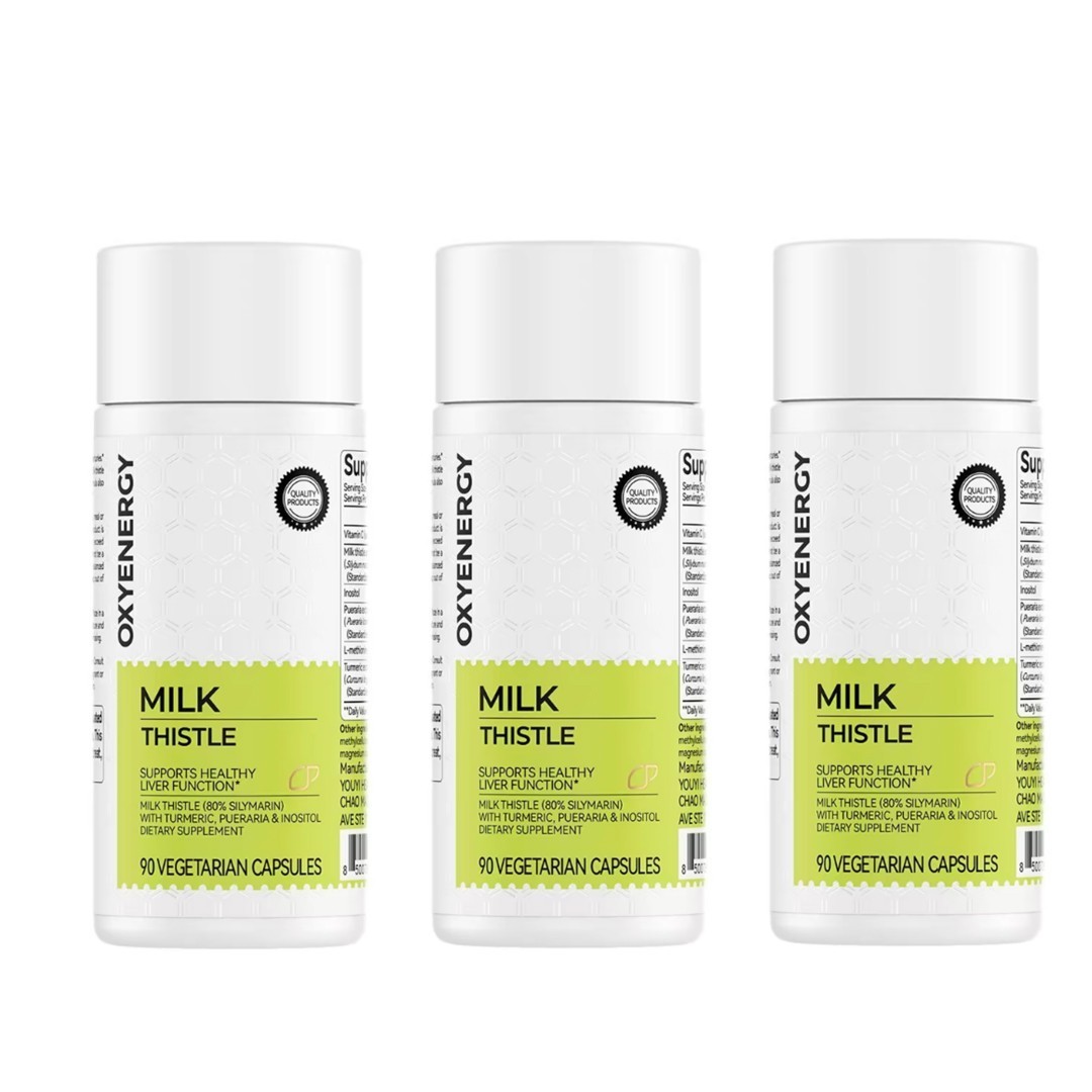 2 BOTTLES—Milk Thistle Liver Detox Supplement – 300mg Silymarin – OXYENERGY