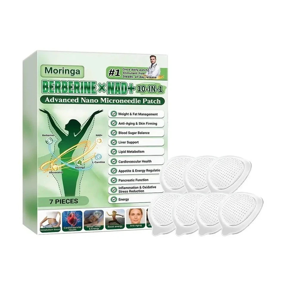 Moringa Berberine 10-in-1 Advanced Nano Microneedle Patch (7pcs/box)*