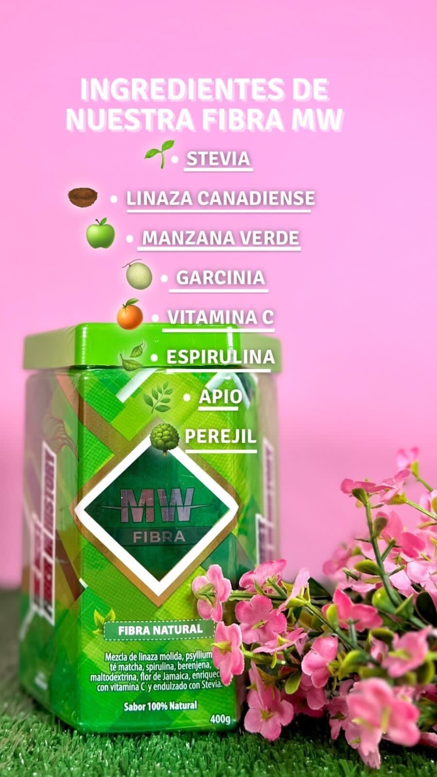 MW Fat Burner KIT+ Gotas + Fibra Detox Dietary Supplement Adelgazante Natural