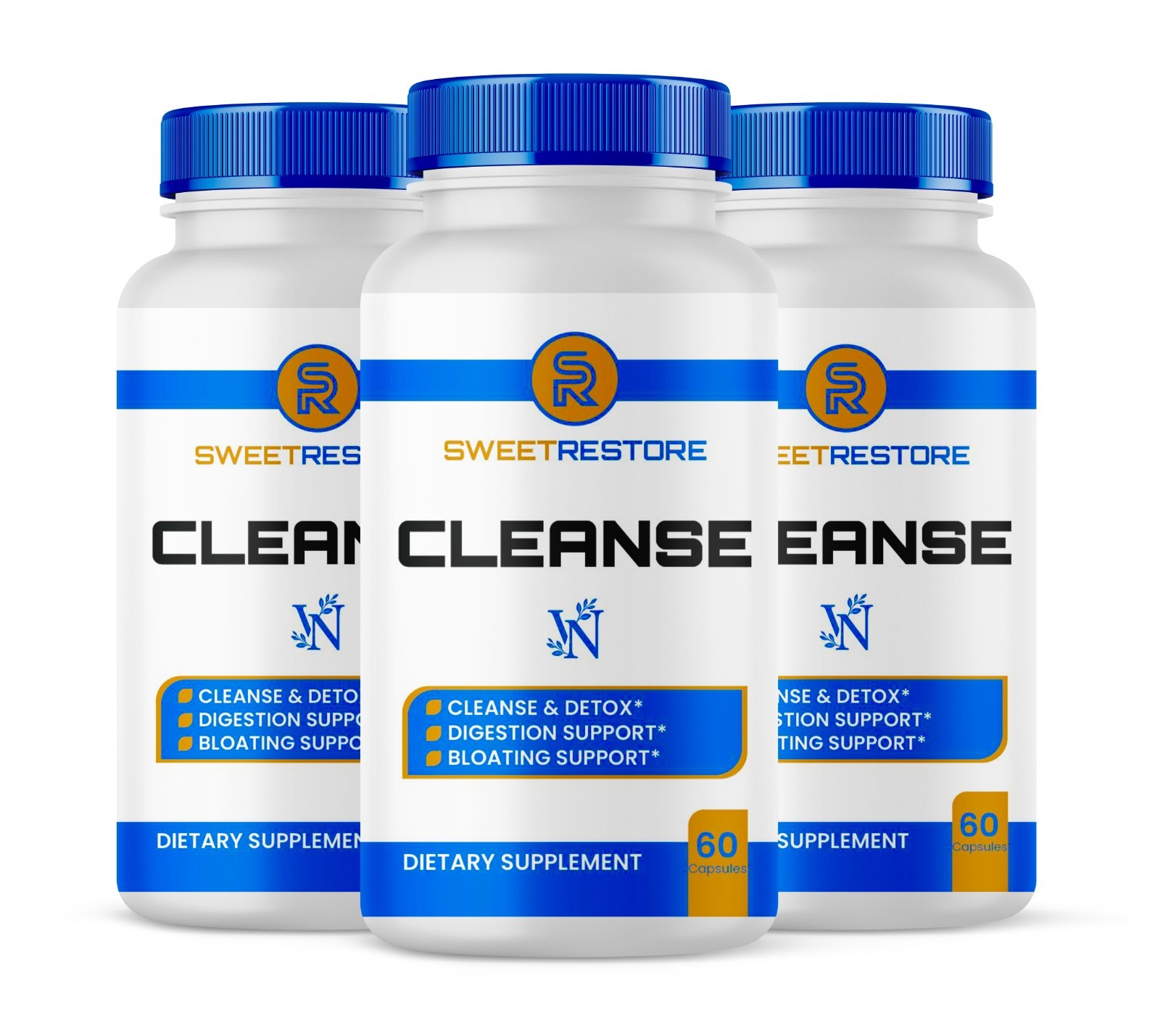 Sweet Restore Cleanse Dietary Supplement 180 Capsules Daily Cleanse Pills 3 Pack