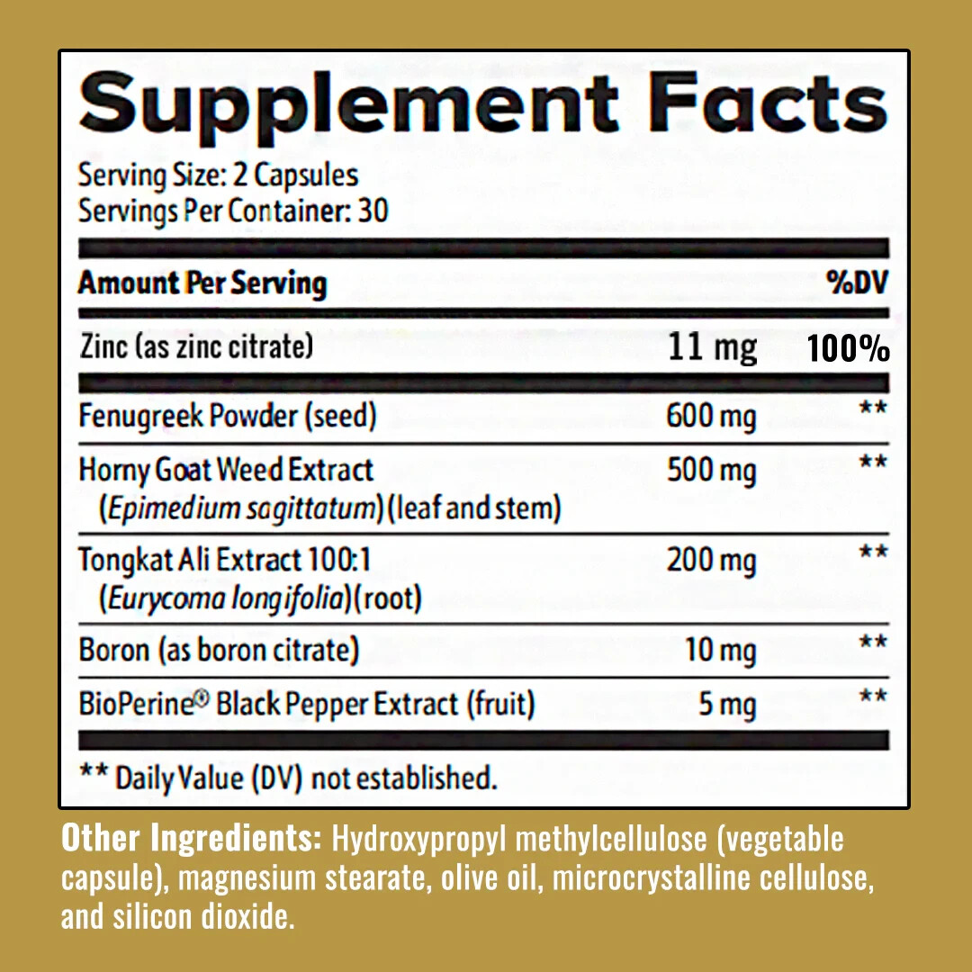Golden After 50 Male Ignite: Testosterone Support – One Bottle