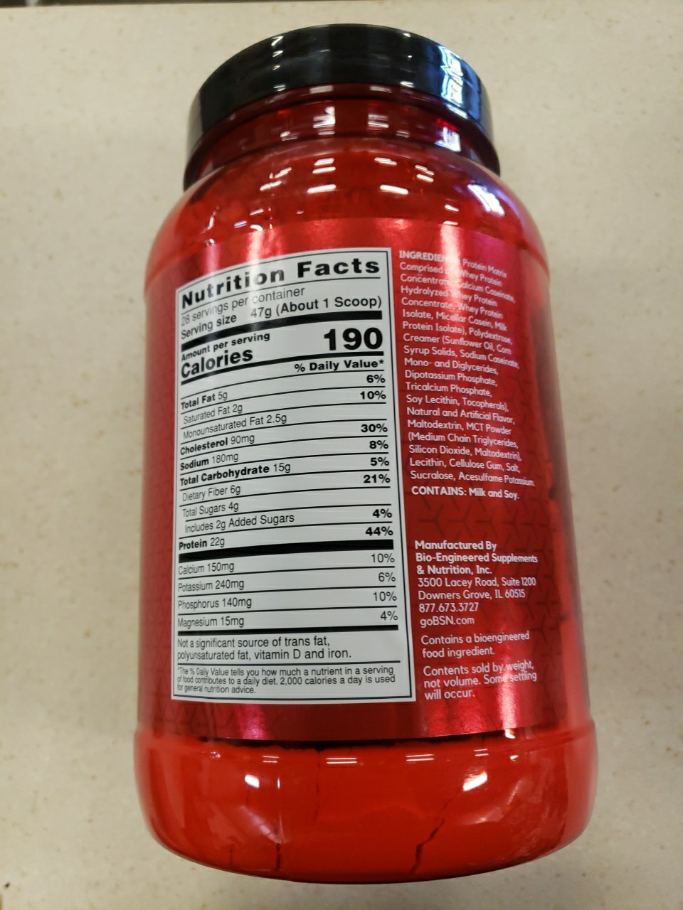 BSN Syntha-6 Milkshake Protein Vanilla Ice Cream 2.91 lb exp 09/27