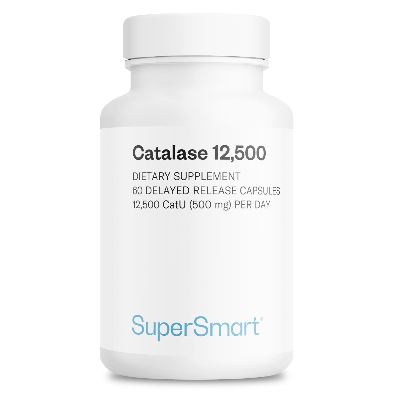 Catalase 500mg 12500 CatU Natural Enzyme Anti Gray Hair Supplement 60 Capsules