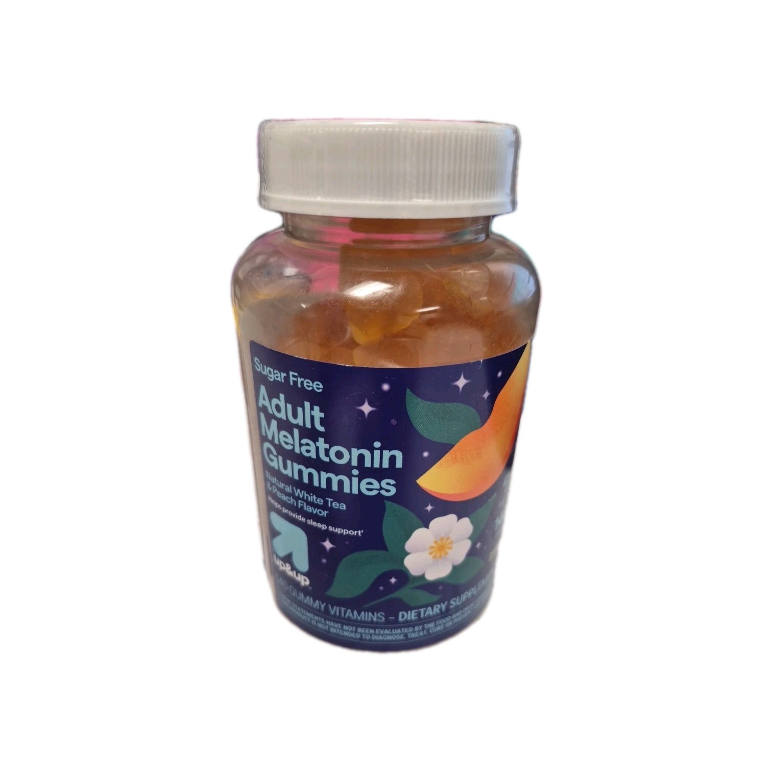 UP & UP Sugar Free Adult Melatonin Gummies 140 Count Exp: 09/2026 White Tea & Pe