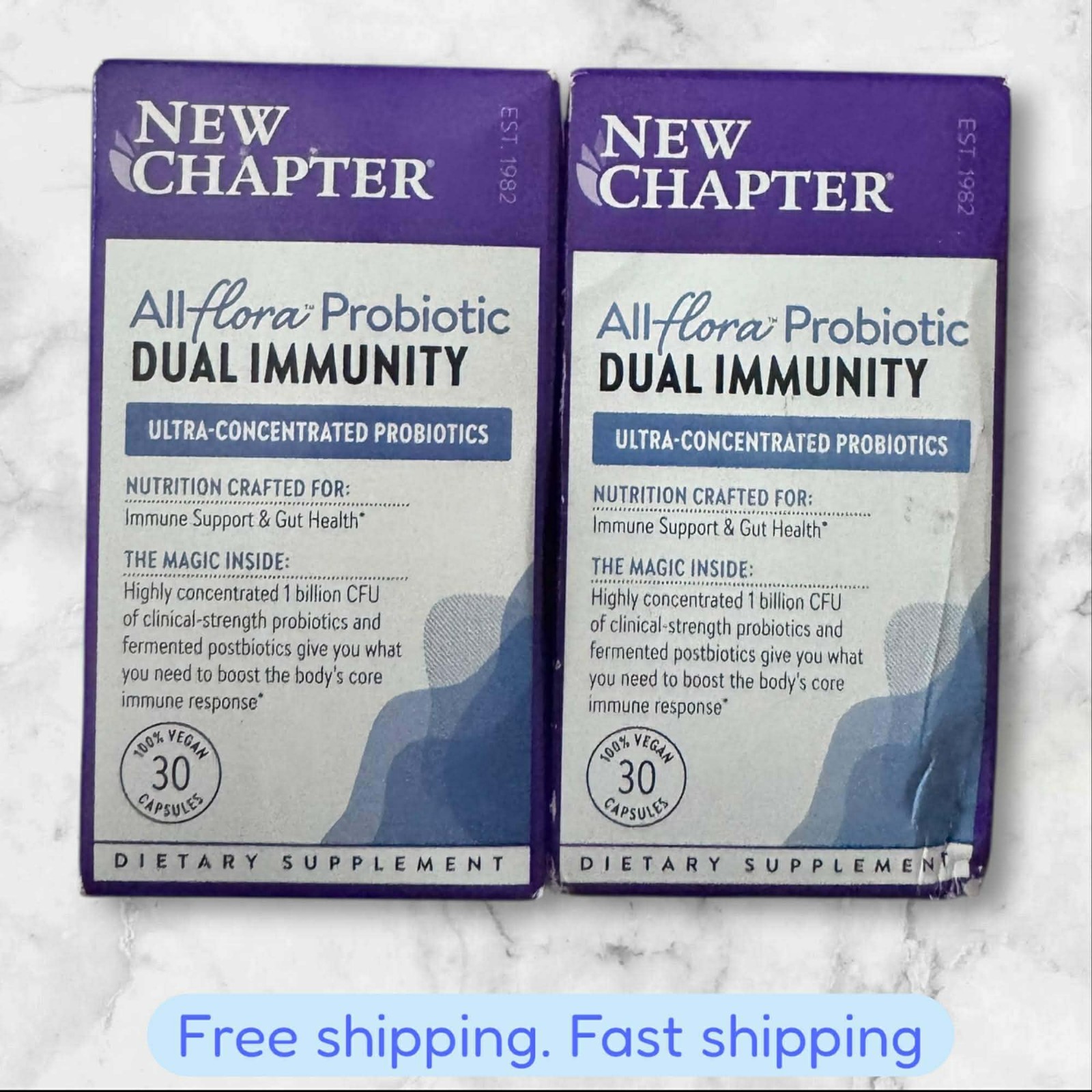 FOR 2 New Chapter All-Flora Probiotic Dual Immunity 30ct Bottle EXP04/2026 NEW