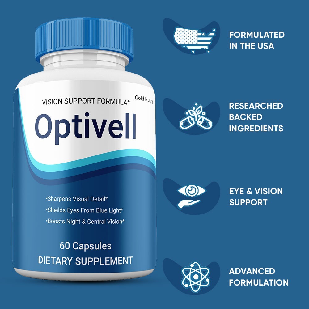 Optivell Vision Capsules, Opti Vell Vision & Eye Health Supplement (1 Pack)
