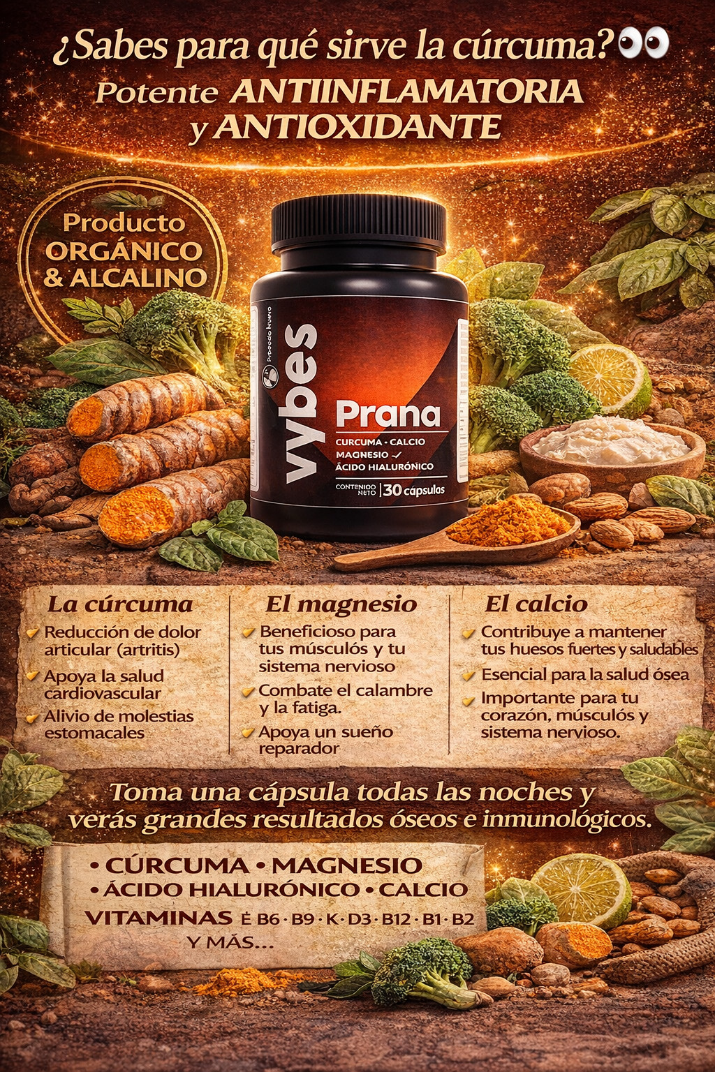 Ismerely PRANA 30caps limited edition. Articulaciones,inflamacion,sistema inmun