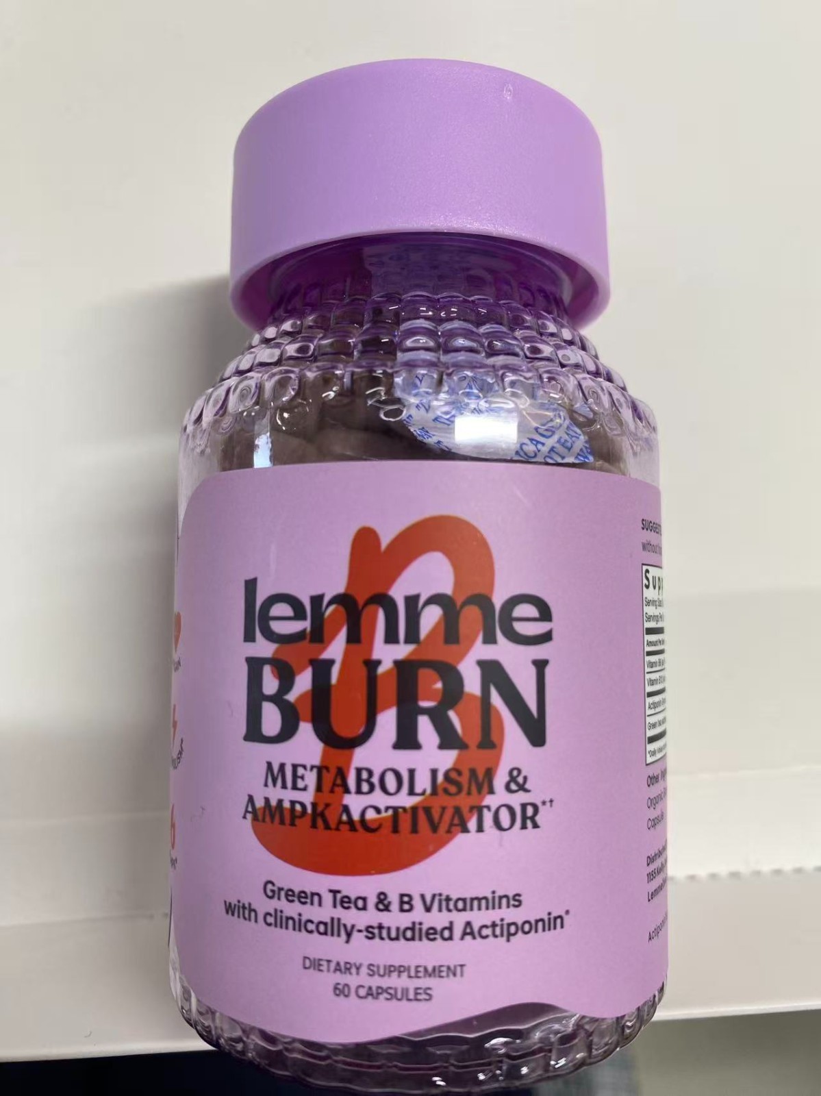 Lemme Burn Metabolism & AMPK Activator 60 Capsules Green Tea B Vitamins Suppleme